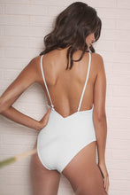 Load image into Gallery viewer, Wolf &amp; Whistle Goldie white swimsuit with removable chain
