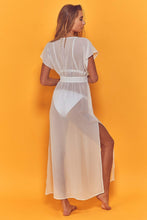 Load image into Gallery viewer, Wolf &amp; Whistle Zahida Open Front Maxi Beach Dress White
