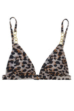 Load image into Gallery viewer, Wolf &amp; Whistle Sadie Leopard Print Chain Detail Bikini Top
