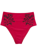 Load image into Gallery viewer, Wolf &amp; Whistle Lana Red Embroidered high waist Bikini Brief
