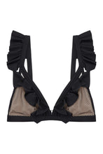 Load image into Gallery viewer, Wolf &amp; Whistle Fishnet and frill Eco triangle top B - F Cups
