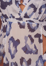 Load image into Gallery viewer, Wolf &amp; Whistle Blue Leopard Beach Dress
