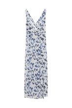 Load image into Gallery viewer, Wolf &amp; Whistle Blue Leopard Beach Dress
