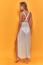 Load image into Gallery viewer, Wolf &amp; Whistle Karissa Cross Back Beach Dress White
