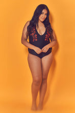 Load image into Gallery viewer, Wolf &amp; Whistle Embroidered Plunge Swimsuit Curve
