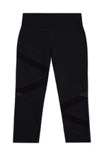 Load image into Gallery viewer, Wolf &amp; Whistle Mesh Panel Crop Leggings Black
