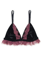 Load image into Gallery viewer, Wolf &amp; Whistle Ilona Velvet and Eyelash Lace soft cup bra
