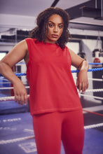 Load image into Gallery viewer, Wolf &amp; Whistle Cotton Knot Front Vest Red Curve
